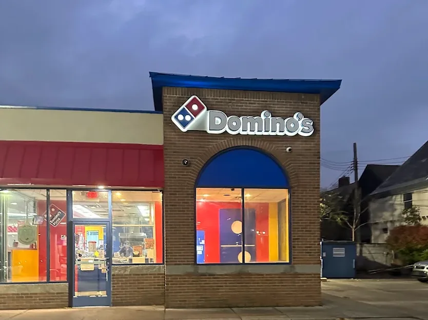 Exterior signage and lighting by Wolverine Electric Company for Domino's, Shelby Township